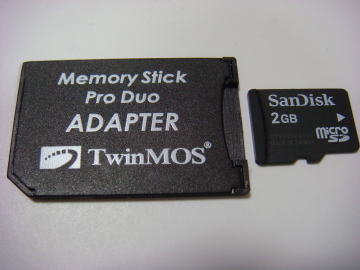 microSDとDuoアダプタ